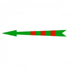 Xplo - Freccia di marcatura adesiva verde in rosso