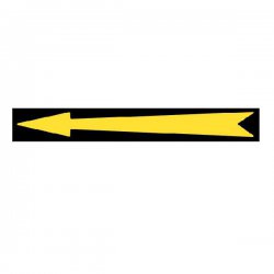 Xplo - freccia marcatore adesivo giallo su sfondo nero