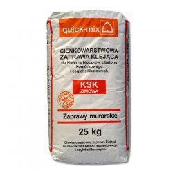 Quick-mix - Malta adesiva KSK Zimowa per blocchi di cemento cellulare e mattoni di silicato